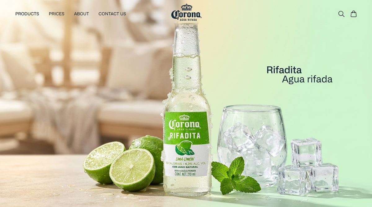 Corona Rifadita Lima-Limón 210 ml – Caja con 24 piezas 🍋