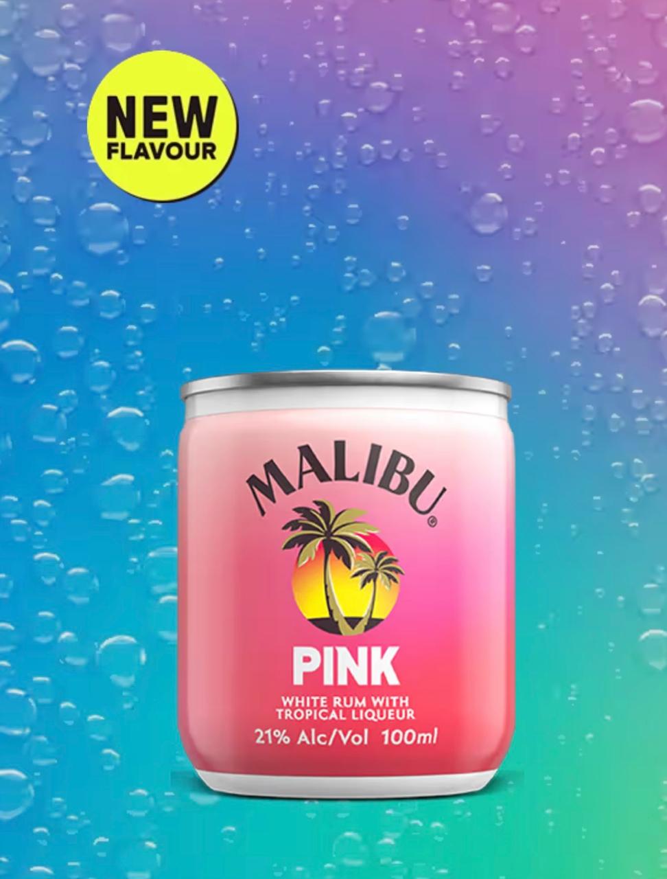 Malibu Pink – Ron Blanco con Licor Tropical 100 ml 🌴💗