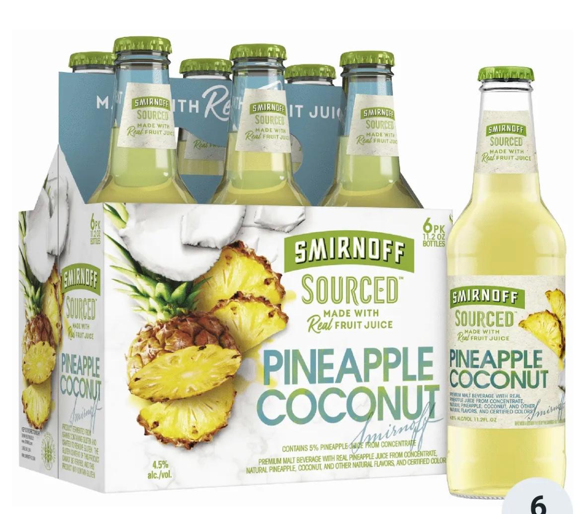 Smirnoff Pineapple Coconut 6 pack 🍍🥥