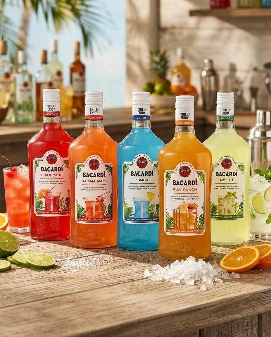Bacardi Cocktails 1.75L sabores mixtos| Caja con 10 pzs