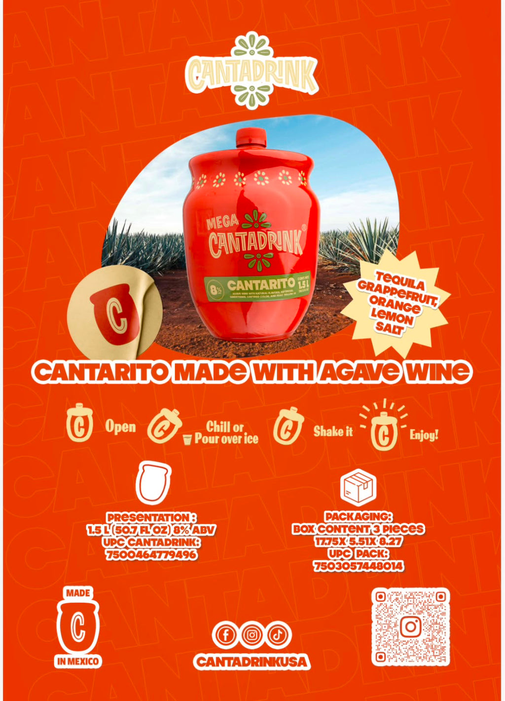 Mega Cantadrink 1.5 L 🏺🍊🍋