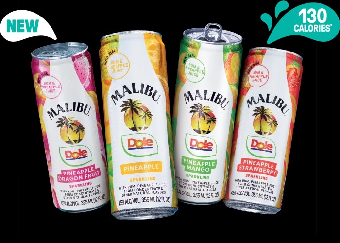🍍 Malibu x Dole Pineapple Sparkling – 8 Pack