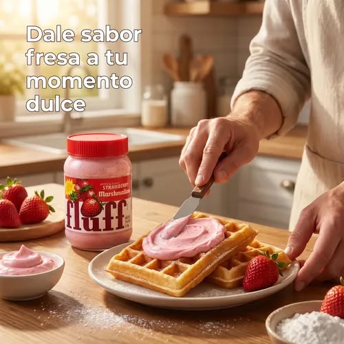 Marshmallow Fluff Strawberry – Crema de Malvavisco Sabor Fresa 213 g 🍓