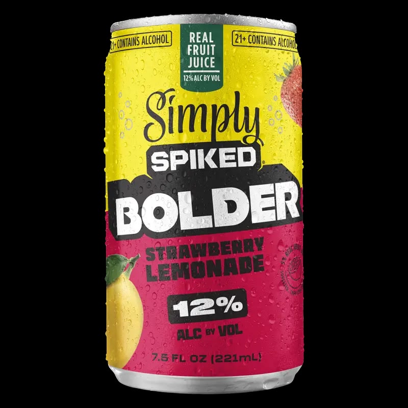 Simply Spiked Bolder Mini Cans Strawberry Lemonade – Caja con 12 latas 🍓🍋