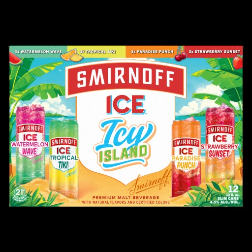 Smirnoff Ice Icy Island – Pack de 12 latas 🍹🏝️